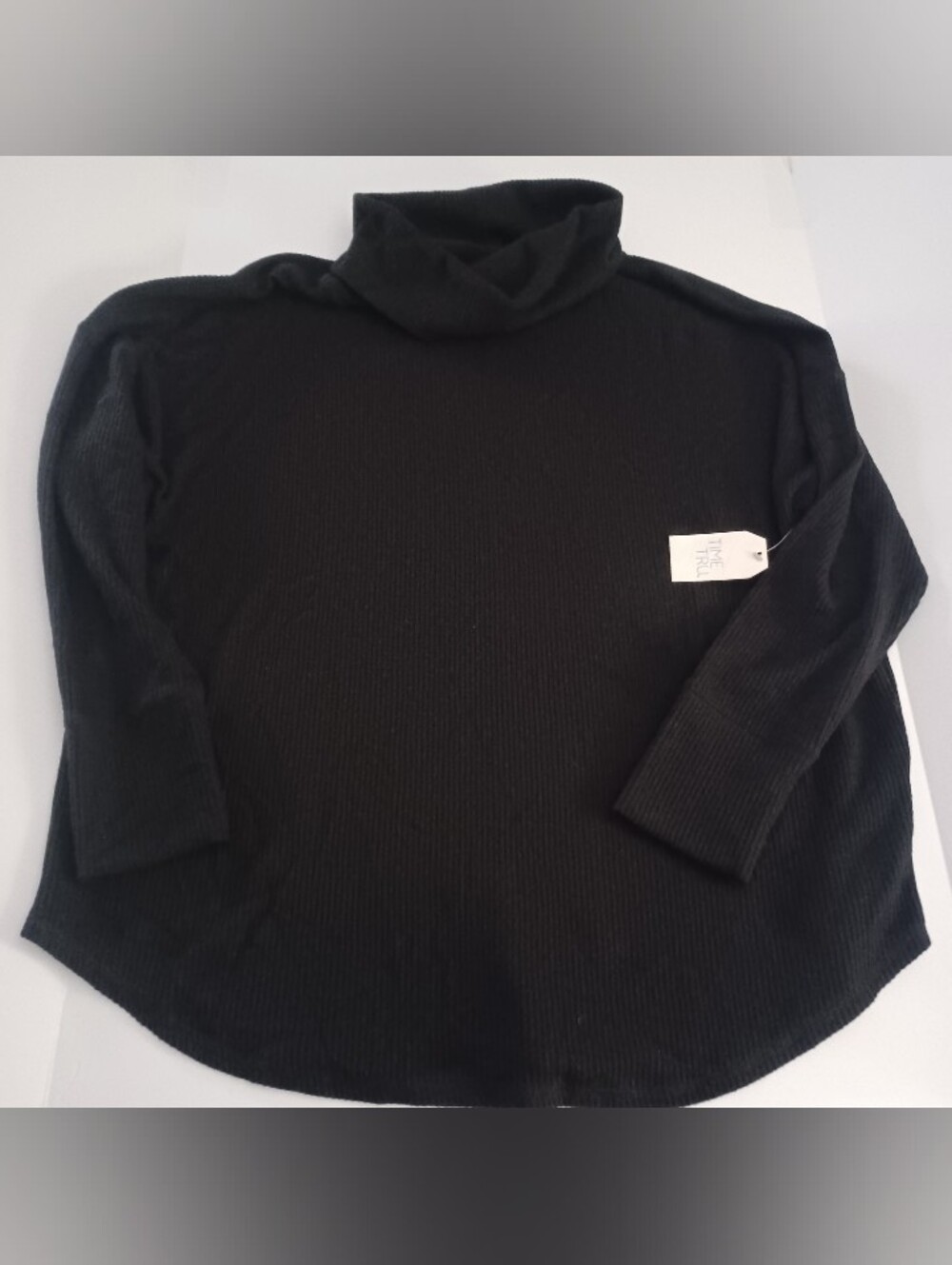 Time And Tru Blk Cowl Neck Top Sz XXL